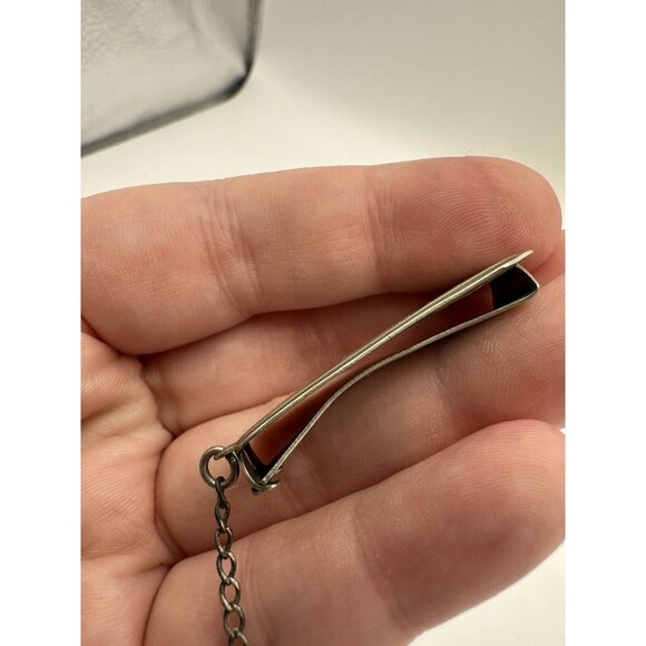 Vintage Antique Silverplate Belt Slide Watch Chain Art Deco - Picture 6 of 9